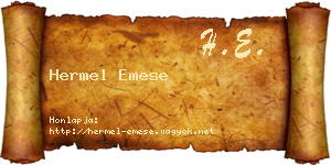Hermel Emese névjegykártya